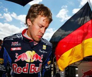 Puzzle Sebastian Vettel - Red Bull - Silverstone 2010